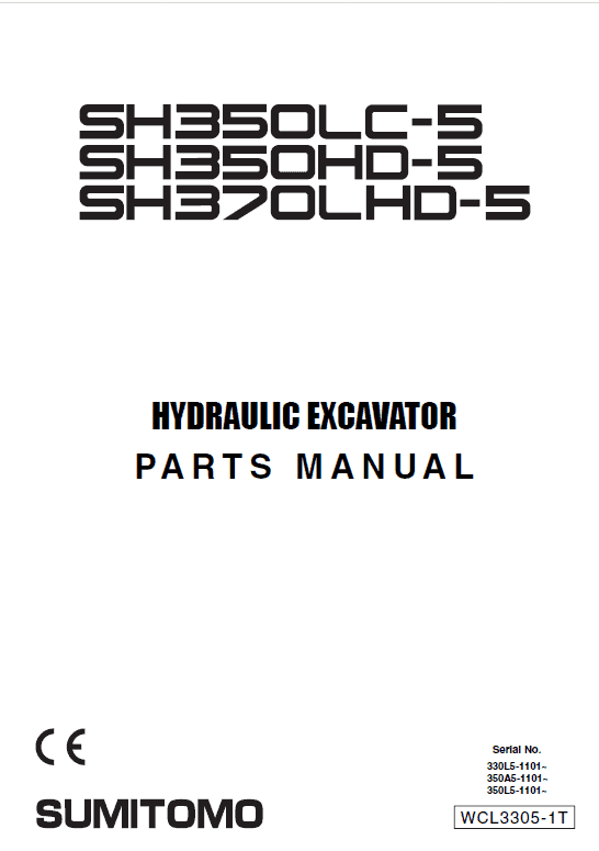 Sumitomo SH350LC-5, SH350HD-5, SH370LHD-5 Hydraulic Excavator Repair Service Manual