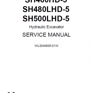 Sumitomo SH460HD-5, SH480LHD-5, SH500LHD-5 Hydraulic Excavator Repair Service Manual