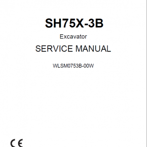 Sumitomo SH75X-3B Hydraulic Excavator Repair Service Manual
