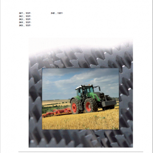Fendt 924, 927, 930, 933, 936, 939 Vario SCR (stage 3b) Tractors Workshop Repair Manual
