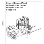 Linde 354 Forklift Truck : H100, H120, H136, H150, H160 Service Training Manual