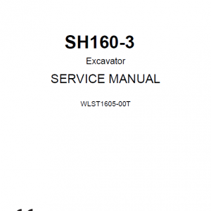 Sumitomo SH160-3 Hydraulic Excavator Repair Service Manual