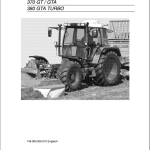 Fendt F345 GT, F345 GTM, F360 GT, F360 GTF, F365 GTA Tractors Operators Manual
