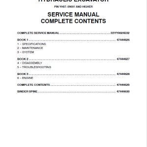 Kobelco 140SRCL-3 Tier 4 Hydraulic Excavator Repair Service Manual