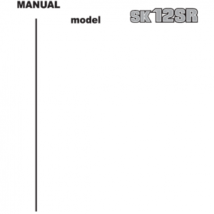 Kobelco SK12SR-3 Hydraulic Excavator Repair Service Manual