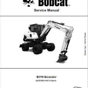 Bobcat E57W Excavator Repair Service Manual