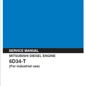 Mitsubishi 6D34-T Diesel Engine Repair Service Manual
