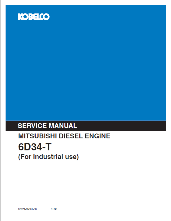 Mitsubishi 6D34-T Diesel Engine Repair Service Manual
