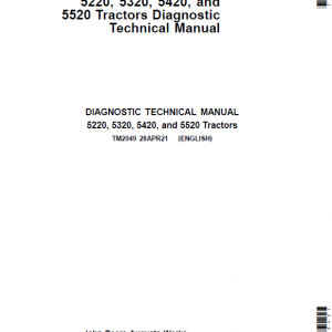 John Deere 5220, 5320, 5420, 5520 Tractor Repair Service Manual