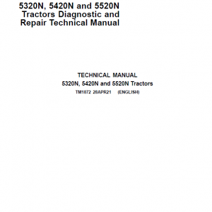 John Deere 5320N, 5420N, 5520N Tractor Repair Service Manual