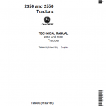 John Deere 2350, 2550 Tractors Repair Service Manual