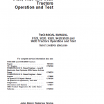 John Deere 9420, 9520, 9620 Tractors Repair Service Manual