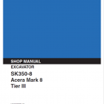 Kobelco SK350-8 Acera Mark 8 Tier 3 Excavator Repair Service Manual