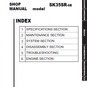 Kobelco SK35SR-6E Hydraulic Excavator Repair Service Manual