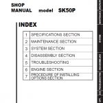 Kobelco SK50P Hydraulic Excavator Repair Service Manual