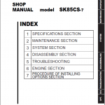 Kobelco SK85CS-7 Hydraulic Excavator Repair Service Manual