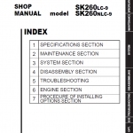 Kobelco SK260LC-9, SK260NLC-9 Hydraulic Excavator Repair Service Manual