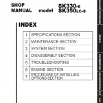 Kobelco SK330-8 Hydraulic Excavator Repair Service Manual