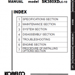 Kobelco SK380XDLC-10 Hydraulic Excavator Repair Service Manual