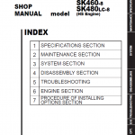Kobelco SK460-8, SK480LC-8 Hydraulic Excavator Repair Service Manual