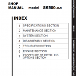 Kobelco SK500LC-9 Hydraulic Excavator Repair Service Manual