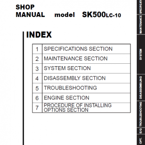 Kobelco SK500LC-10 Hydraulic Excavator Repair Service Manual