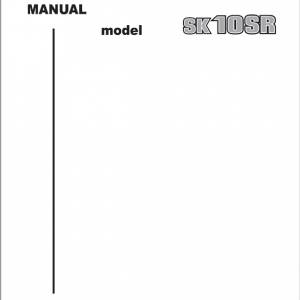 Kobelco SK10SR-3 Mini Excavator Repair Service Manual
