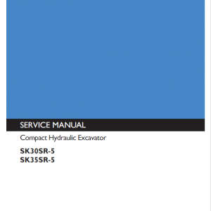 Kobelco SK30SR-5, SK35SR-5 Hydraulic Excavator Repair Service Manual