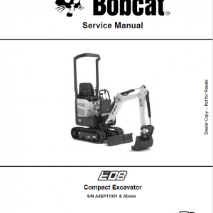 Bobcat E08 Excavator Repair Service Manual