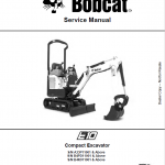 Bobcat E10 Excavator Repair Service Manual