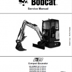 Bobcat E19 Excavator Repair Service Manual