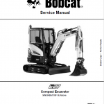 Bobcat E27 Excavator Repair Service Manual