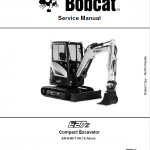 Bobcat E27Z Excavator Repair Service Manual
