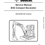 Bobcat E35i Excavator Repair Service Manual