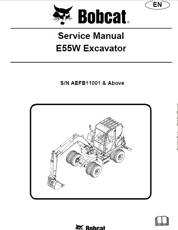 Bobcat E55W Excavator Repair Service Manual