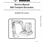 Bobcat E62 Excavator Repair Service Manual