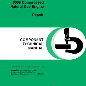 John Deere PowerTech 6.8L 6068 Natural Gas Engines Technical Manual (CTM146)