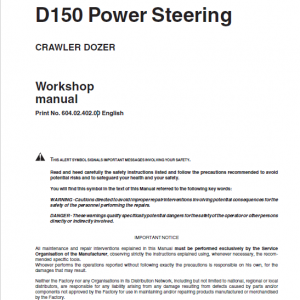 New Holland D150 Crawler Dozer Repair Service Manual