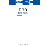 Fiat Hitachi D80 Crawler Dozer Repair Service Manual