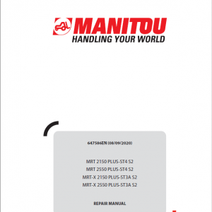 Manitou MRT 2150, 2550 Privilege Plus ST4 S2 Telehandler Repair Service Manual