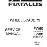 Fiatallis FW60, FW80 Wheel Loader Repair Service Manual