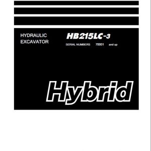 Komatsu HB215LC-3 Hybrid Excavator Repair Service Manual