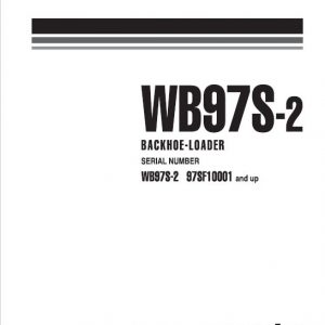 Komatsu WB97S-2 Backhoe Loader Repair Service Manual
