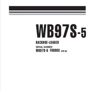 Komatsu WB97S-5 Backhoe Loader Repair Service Manual