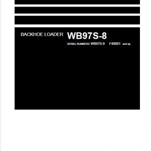 Komatsu WB97S-8 Backhoe Loader Repair Service Manual