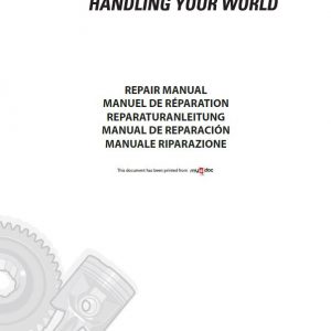 Manitou MHT 7140, MHT 10160, MHT 10210L M Series Telehandler Repair Manual