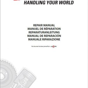 Manitou MHT 10120L, MHT 10160 L Telehandler Repair Manual