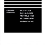 Komatsu PC210-11E0, PC210LC-11E0, PC210NLC-11E0, PC230NHD-11E0 Excavator Repair Manual