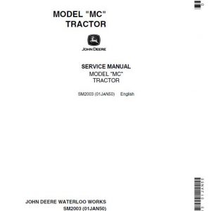 John Deere MC Crawler Tractor Repair Service Manual (SM2003)