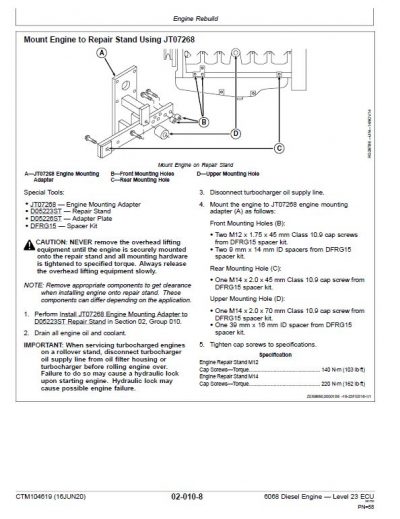 John Deere 6068 Diesel Engine Level 23 Ecu Repair Technical Manual